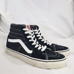 Vans Sk8 Hi Classic Black White Sneakers Womens 6.5 Mens 5 Skate Shoes Lace Up